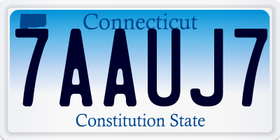 CT license plate 7AAUJ7