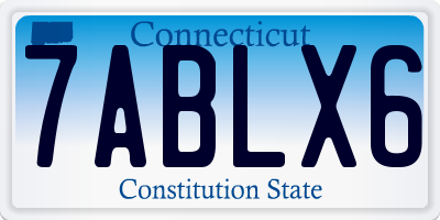 CT license plate 7ABLX6