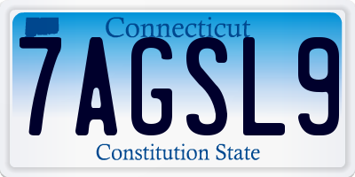 CT license plate 7AGSL9