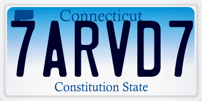 CT license plate 7ARVD7