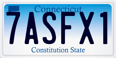 CT license plate 7ASFX1