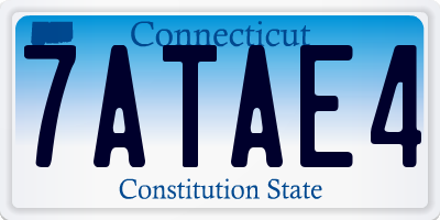 CT license plate 7ATAE4