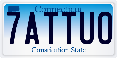 CT license plate 7ATTUO