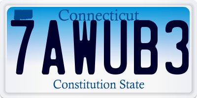 CT license plate 7AWUB3