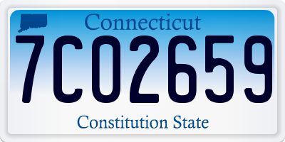 CT license plate 7C02659