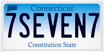 CT license plate 7SEVEN7