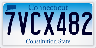 CT license plate 7VCX482