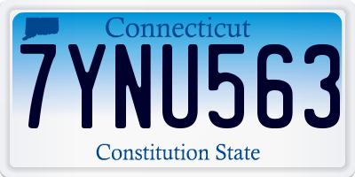 CT license plate 7YNU563