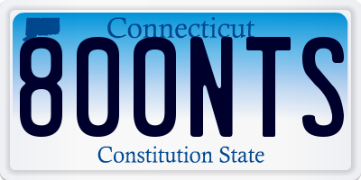 CT license plate 800NTS