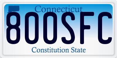CT license plate 800SFC