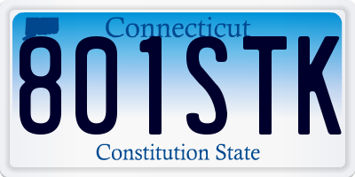 CT license plate 801STK