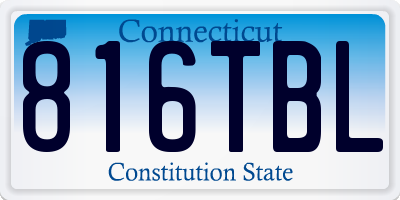 CT license plate 816TBL