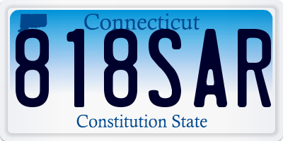 CT license plate 818SAR