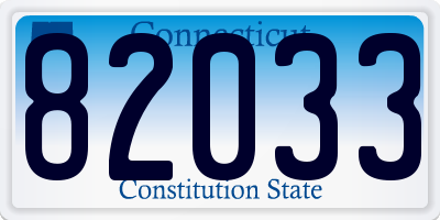 CT license plate 82033