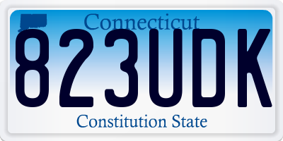 CT license plate 823UDK