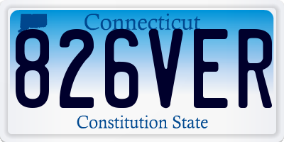 CT license plate 826VER