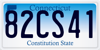 CT license plate 82CS41