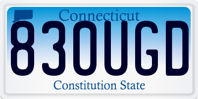 CT license plate 830UGD