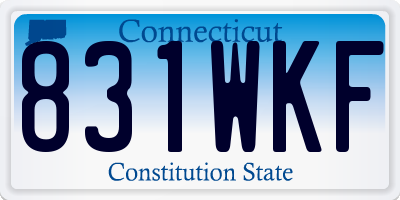 CT license plate 831WKF