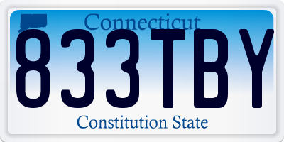 CT license plate 833TBY