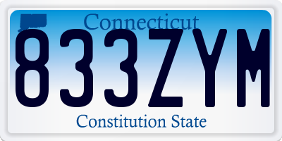 CT license plate 833ZYM