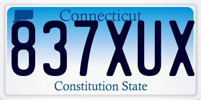 CT license plate 837XUX