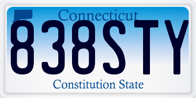 CT license plate 838STY