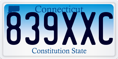 CT license plate 839XXC