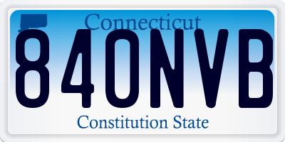 CT license plate 840NVB