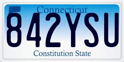 CT license plate 842YSU