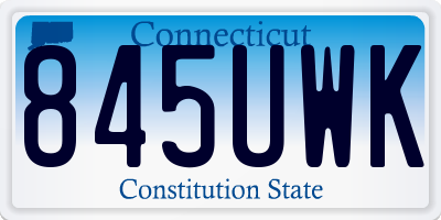 CT license plate 845UWK