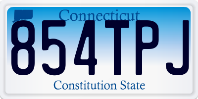 CT license plate 854TPJ