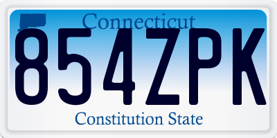 CT license plate 854ZPK