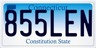 CT license plate 855LEN