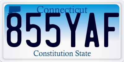 CT license plate 855YAF