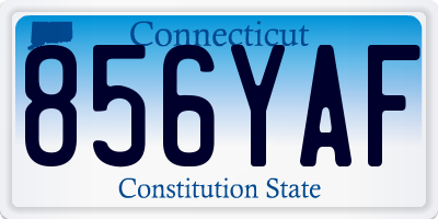 CT license plate 856YAF