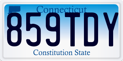 CT license plate 859TDY