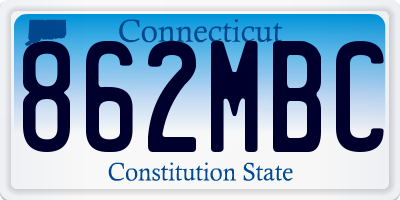 CT license plate 862MBC