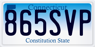 CT license plate 865SVP