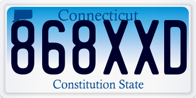 CT license plate 868XXD