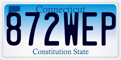 CT license plate 872WEP