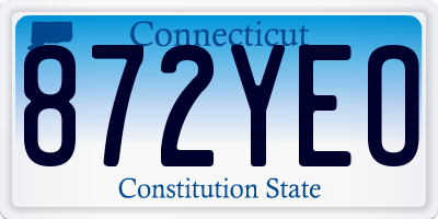 CT license plate 872YEO