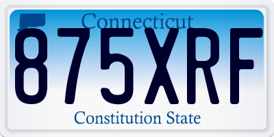 CT license plate 875XRF