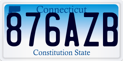 CT license plate 876AZB