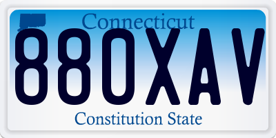 CT license plate 880XAV