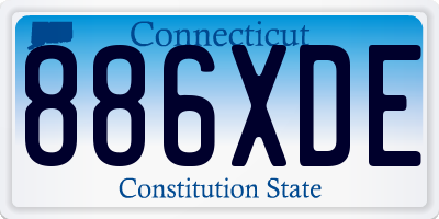 CT license plate 886XDE