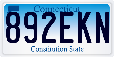 CT license plate 892EKN