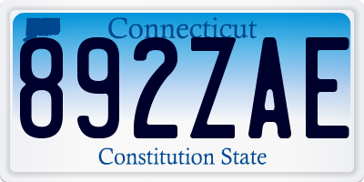 CT license plate 892ZAE