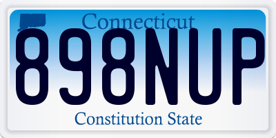 CT license plate 898NUP