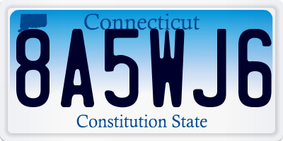 CT license plate 8A5WJ6